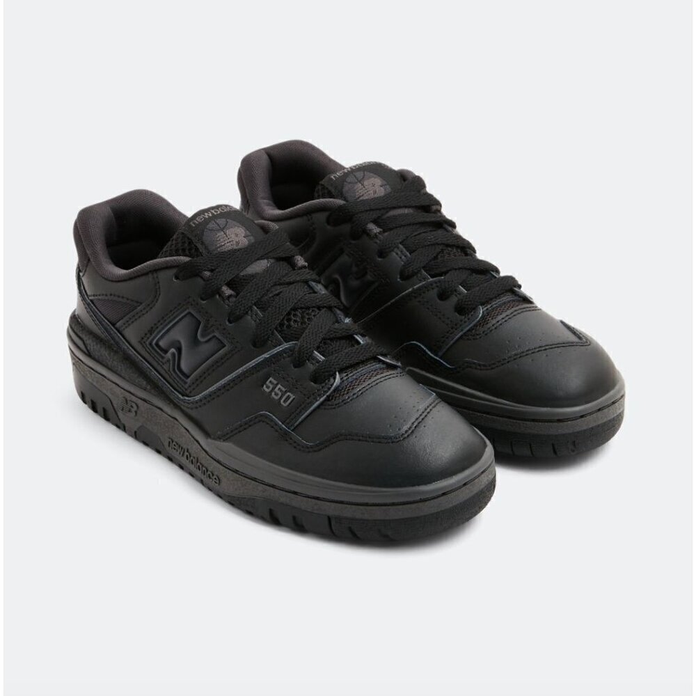 New Balance 550 Triple Black Sneakers Kids Size 12